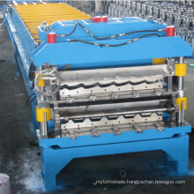 color steel metal aluminum glazed trapezoidal tile sheet roof wall panel roll forming machine